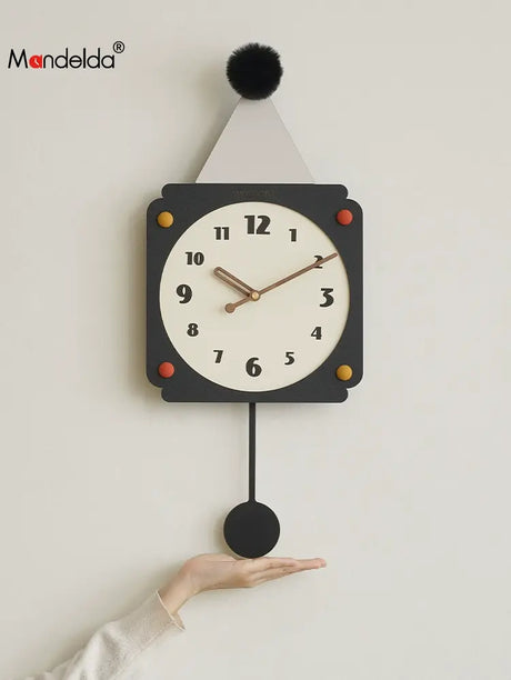 MANDELA Elowen Minimalist Cream Wall Clock from MANDELA