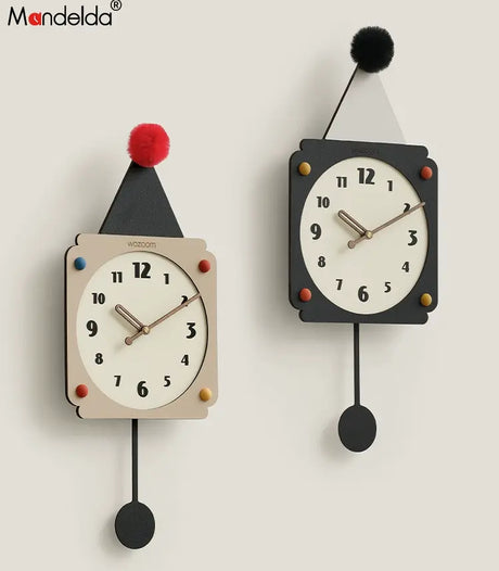 MANDELA Elowen Minimalist Cream Wall Clock from MANDELA
