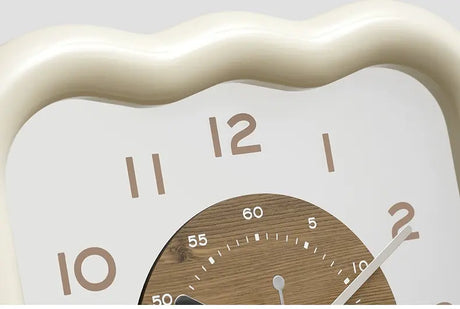 MANDELA Elowen Modern Cream Retro Wall Clock from MANDELA