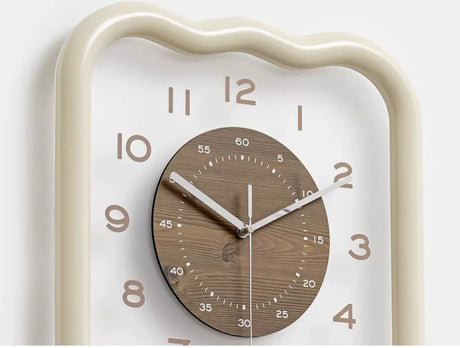 MANDELA Elowen Modern Cream Retro Wall Clock from MANDELA