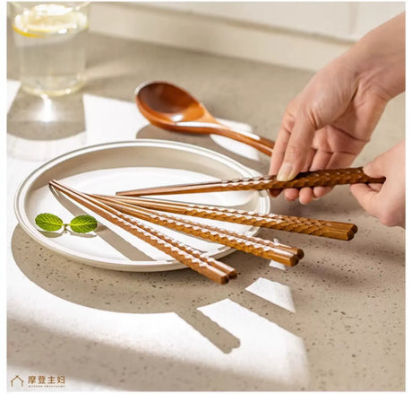 MH Aiko Elegant Natural Wood Chopsticks Set from MH