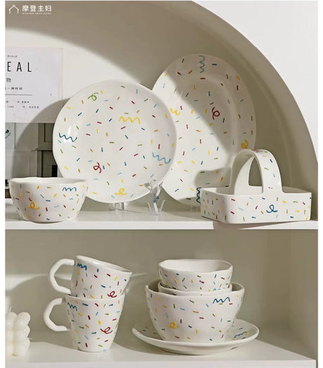 MH Amaya Chic Ceramic Dining Set Home Use from MH