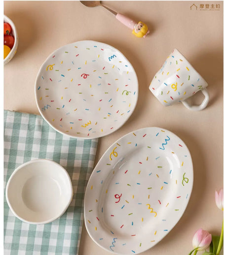 MH Amaya Chic Ceramic Dining Set Home Use from MH