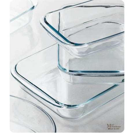 MH Anastasia Elegant Glass Baking Plate - Microwave Safe Seafood Tray from MH