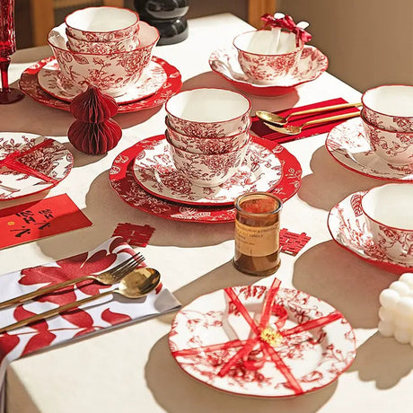 MH Aveline Elegant Rose Holiday Tableware Gift Set from MH