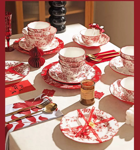MH Aveline Elegant Rose Holiday Tableware Gift Set from MH