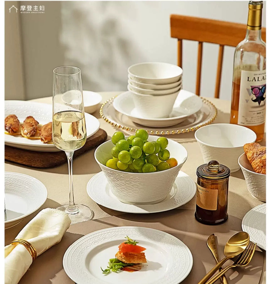MH Calista Elegant Chic Ceramic Tableware Set from MH