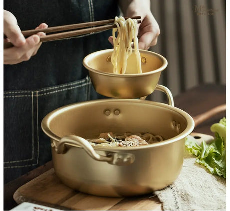 MH Daewon Sleek Korean Yellow Instant Noodle Pot from MH