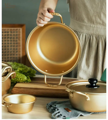 MH Daewon Sleek Korean Yellow Instant Noodle Pot from MH