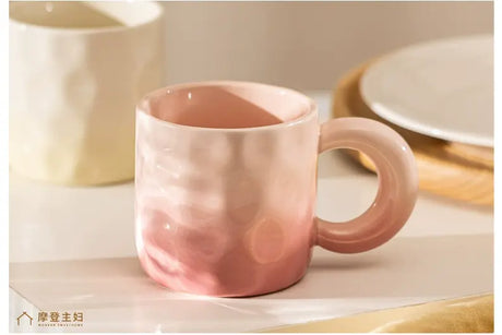 MH Elowen Stylish Gradient Coffee Cup with Glass Accent from MH