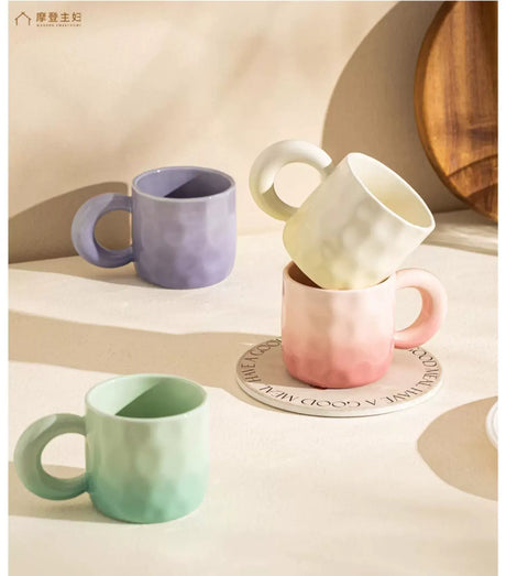 MH Elowen Stylish Gradient Coffee Cup with Glass Accent from MH