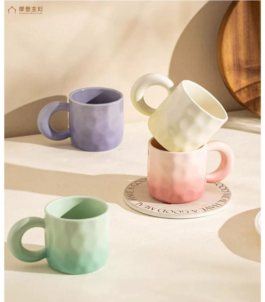 MH Elowen Stylish Gradient Coffee Cup with Glass Accent from MH