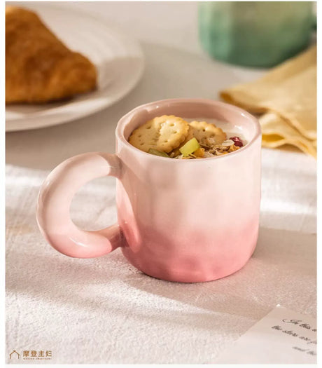 MH Elowen Stylish Gradient Coffee Cup with Glass Accent from MH