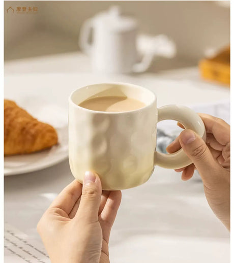 MH Elowen Stylish Gradient Coffee Cup with Glass Accent from MH