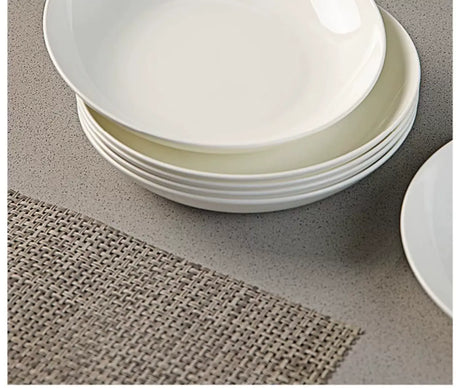 MH Isabela Elegant Pure White Ceramic Dish Set from MH