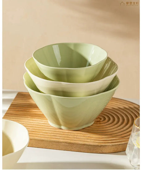 MH Isadora Elegant Ceramic Ramen Bowl Set. from MH
