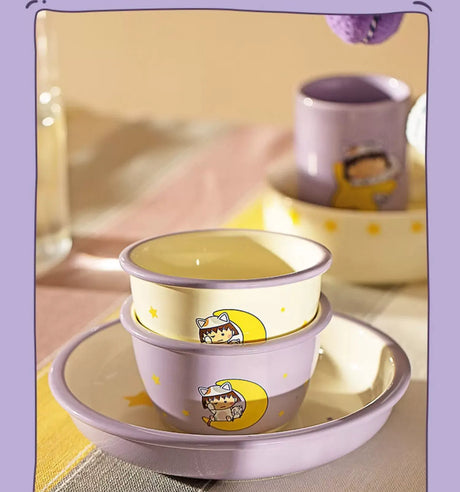 MH Isolde Cherry-Printed Durable Ceramic Dish Set from MH
