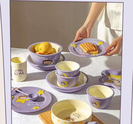 MH Isolde Cherry-Printed Durable Ceramic Dish Set from MH