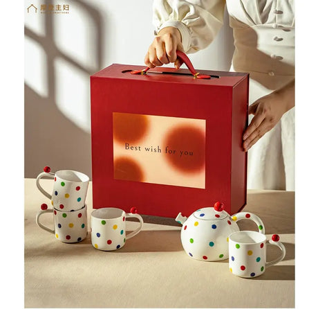 MH Isolde Elegant Ceramic Tea Pot Set Wedding Gift from MH