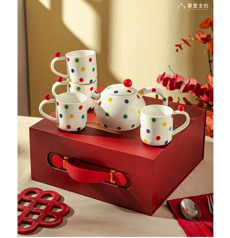 MH Isolde Elegant Ceramic Tea Pot Set Wedding Gift from MH