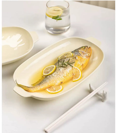 MH Kintaro Elegant Sensor Tableware Oval Fish Dish from MH