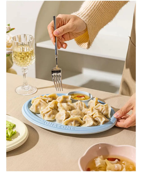 MH Laperouse Elegant Ceramic Dumpling Plate from MH