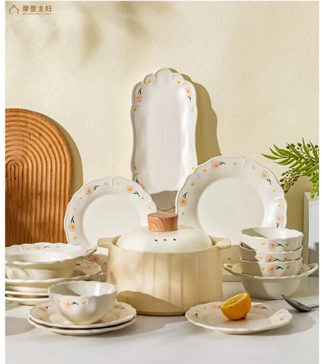 MH Lysandra Elegant Dining Set Premium Ceramic Tableware from MH