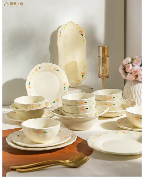 MH Lysandra Elegant Dining Set Premium Ceramic Tableware from MH