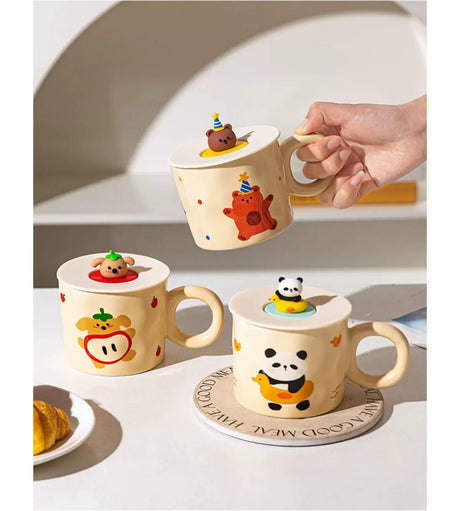 MH Santiago Unique Animal Designs Ceramic Cup Cover from MH