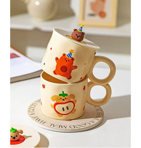 MH Santiago Unique Animal Designs Ceramic Cup Cover from MH