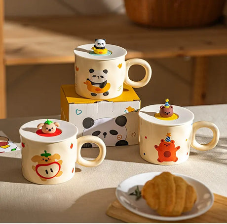 MH Santiago Unique Animal Designs Ceramic Cup Cover from MH