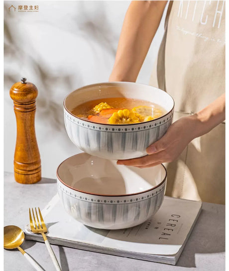 MH Yamaguchi Elegant Ceramic Soup Bowl - High-End Home Use from MH