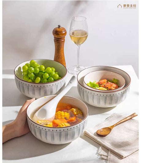 MH Yamaguchi Elegant Ceramic Soup Bowl - High-End Home Use from MH
