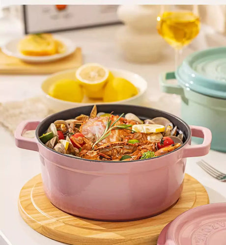 MH Zephyra Elegant Non-Stick Enamel Cast Iron Stew Pot from MH