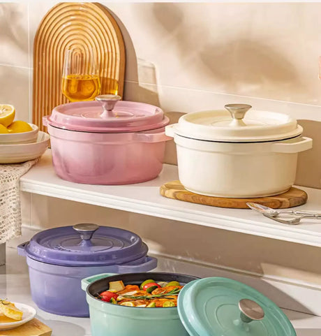 MH Zephyra Elegant Non-Stick Enamel Cast Iron Stew Pot from MH