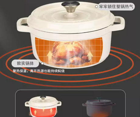 MH Zephyra Elegant Non-Stick Enamel Cast Iron Stew Pot from MH