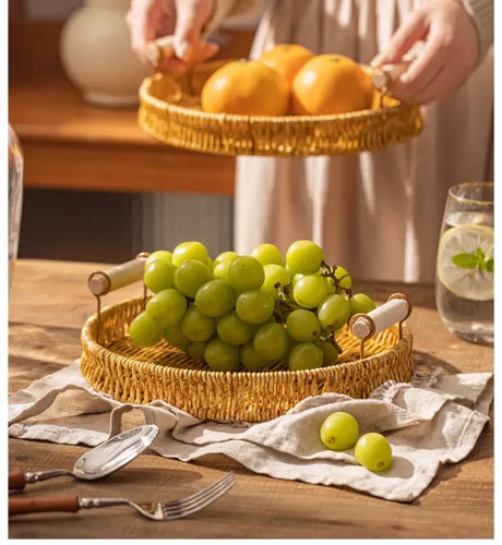 MH Zoriana Chic Imitation Rattan Fruit Plate Home Basket from MH