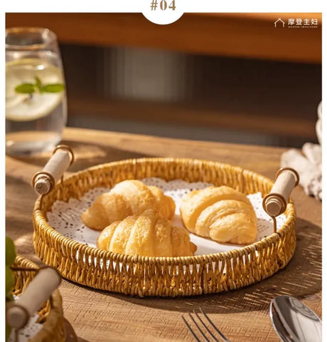 MH Zoriana Chic Imitation Rattan Fruit Plate Home Basket from MH