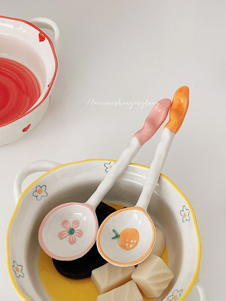 MI XIAOXIAO Haruka Artisan Hand-Painted Spoon Set from MI XIAOXIAO
