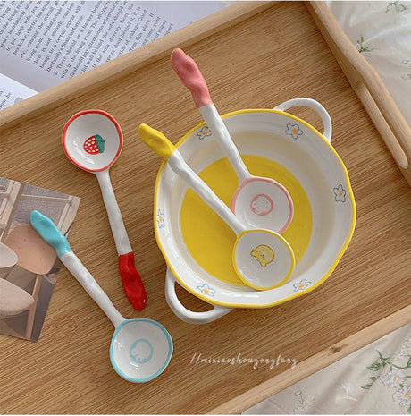 MI XIAOXIAO Haruka Artisan Hand-Painted Spoon Set from MI XIAOXIAO