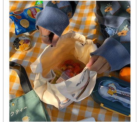 MI XIAOXIAO Haruki Stylish Linen Bag Lunchbox Thermos from MI XIAOXIAO