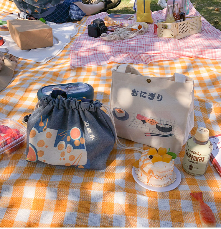 MI XIAOXIAO Haruki Stylish Linen Bag Lunchbox Thermos from MI XIAOXIAO