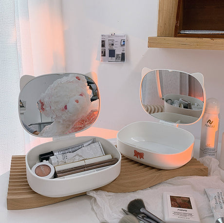 MI XIAOXIAO Juniper Compact Folding Mirror Storage Table from MI XIAOXIAO