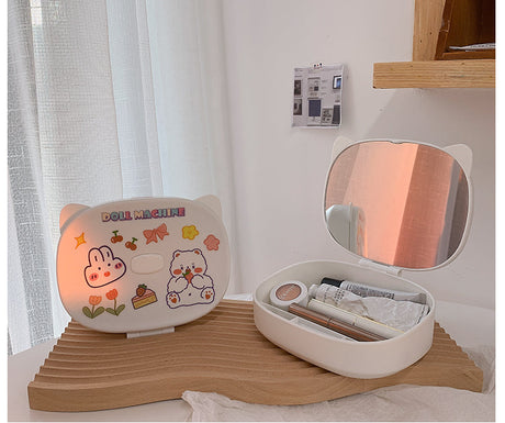 MI XIAOXIAO Juniper Compact Folding Mirror Storage Table from MI XIAOXIAO