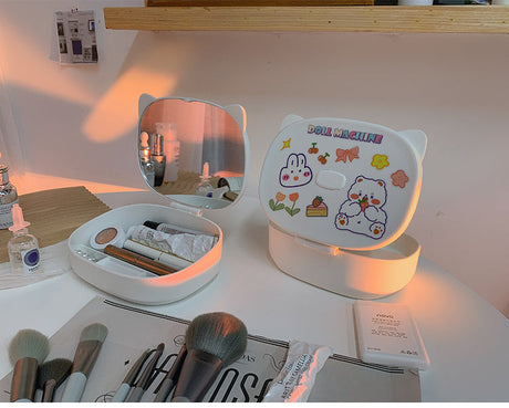 MI XIAOXIAO Juniper Compact Folding Mirror Storage Table from MI XIAOXIAO