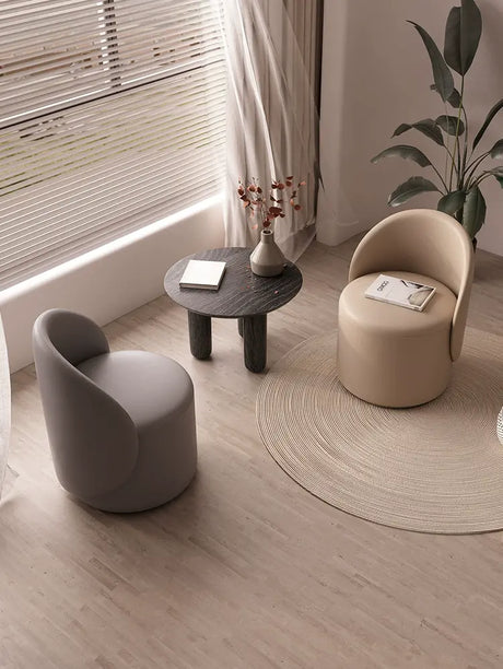 MOXER Araceli Elegant Leather Makeup Stool from MOXER
