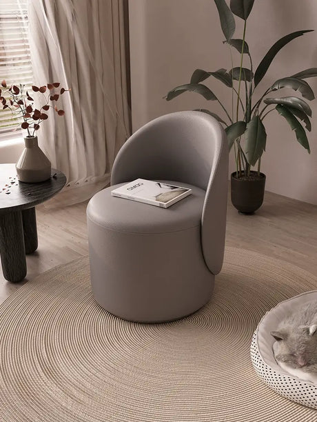 MOXER Araceli Elegant Leather Makeup Stool from MOXER