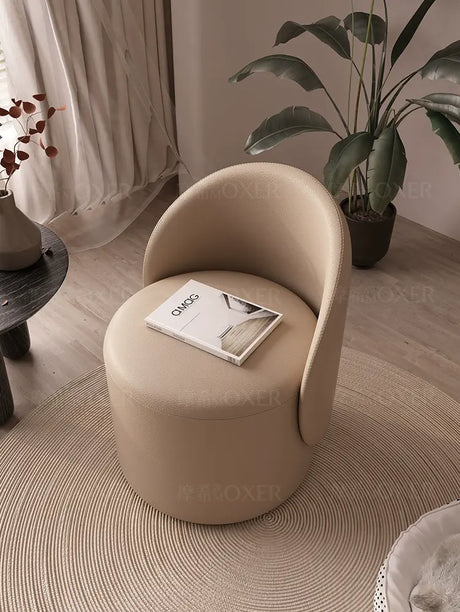 MOXER Araceli Elegant Leather Makeup Stool from MOXER
