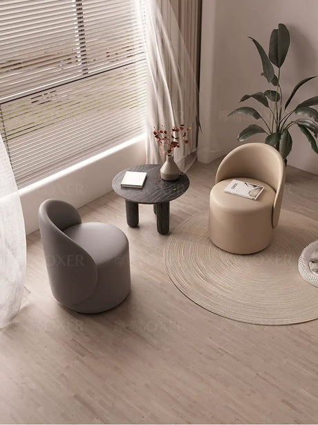 MOXER Araceli Elegant Leather Makeup Stool from MOXER