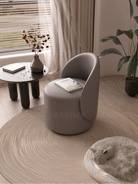MOXER Araceli Elegant Leather Makeup Stool from MOXER